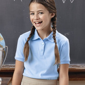 Girls' Short Sleeve Picot Polo - DP