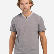 Men's Striped V-Notch T-Shirt
