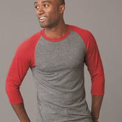 Unisex Triblend Three-Quarter Raglan Baseball T-Shirt