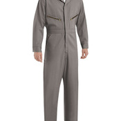 Men's Extended Sizes Zip-Front Cotton Coverall