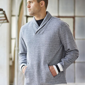 Men's Peppered Fleece Shawl Collar Sweatshirt