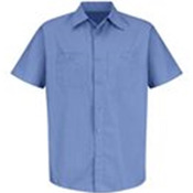 Men's Tall Industrial Stripe Short Sleeve Work Shirt