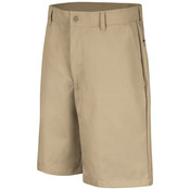 Men's Extended Sizes Cotton Casual Plain Front Shorts
