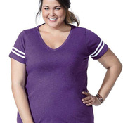 Women's Curvy Collection Vintage Football Tee