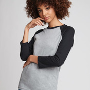 Unisex CVC Three-Quarter Sleeve Raglan Tee