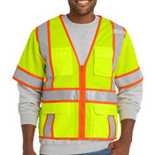 Ansi 107 Class 3 Surveyor Mesh Zippered Two Tone Short Sleeve Vest