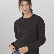 Women's Quilted Crewneck Pullover