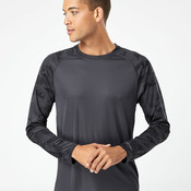 Unisex Cayman Performance Camo Colorblocked Long Sleeve T-Shirt