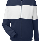 Unisex Anchor Fleece Colorblocked Bomber Jacket