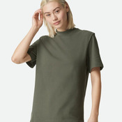 Unisex Pique Mock Neck Tee