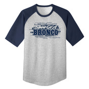 Youth Short Sleeve Colorblock Raglan Jersey - Spirit of a Bronco