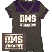Purple DMS Football Vneck