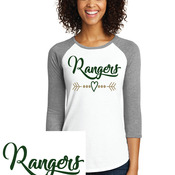 Women's Fitted Very Important Tee ® 3/4 Sleeve Raglan - Deer Park